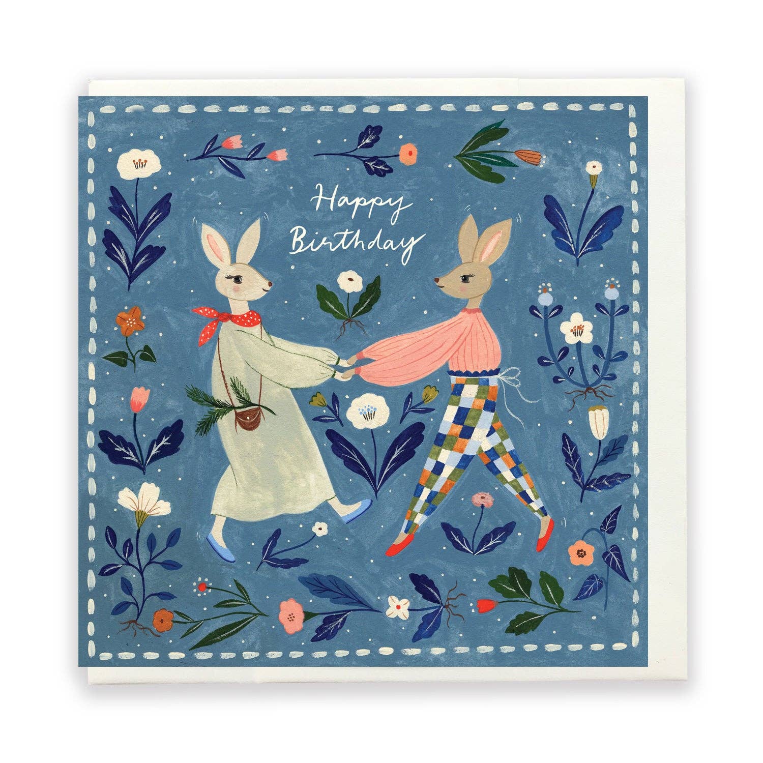 Dancing Friends Birthday Card by Flora Waycott