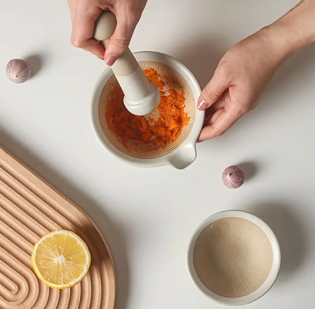 Japanese Ceramic Mortar & Pestle Set