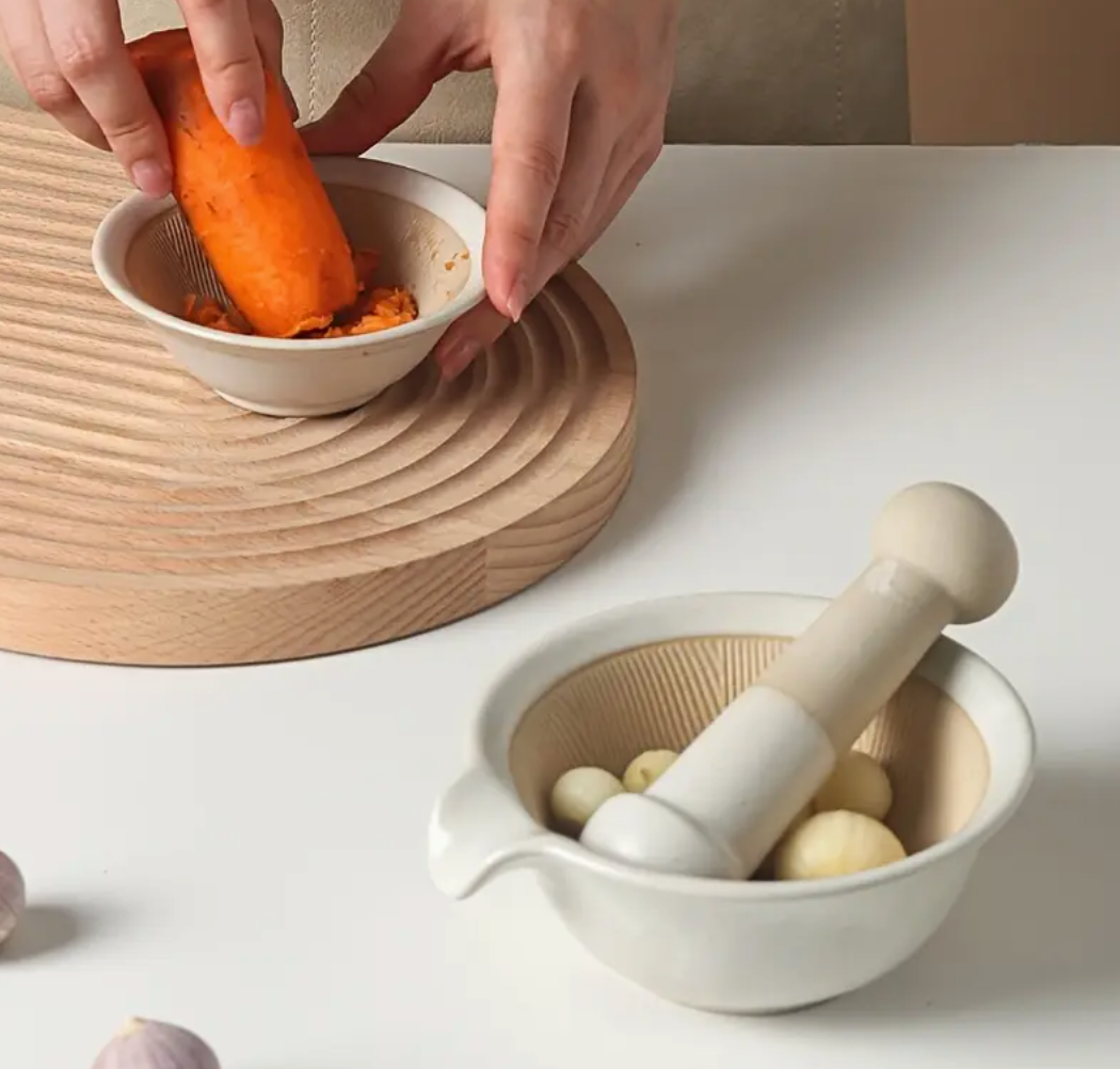 Japanese Ceramic Mortar & Pestle Set