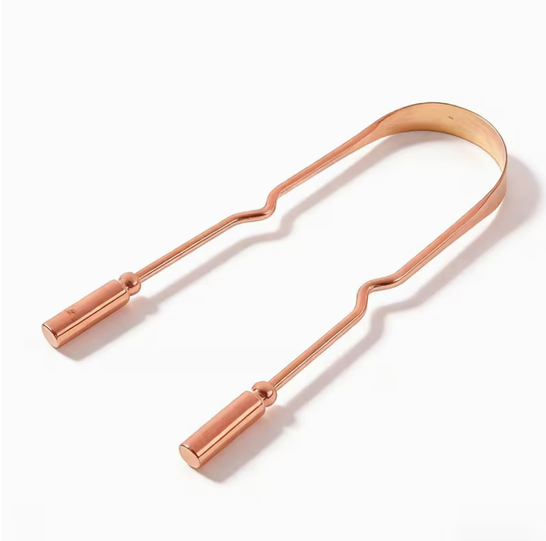 Copper Tongue Strainer with Calico Bag