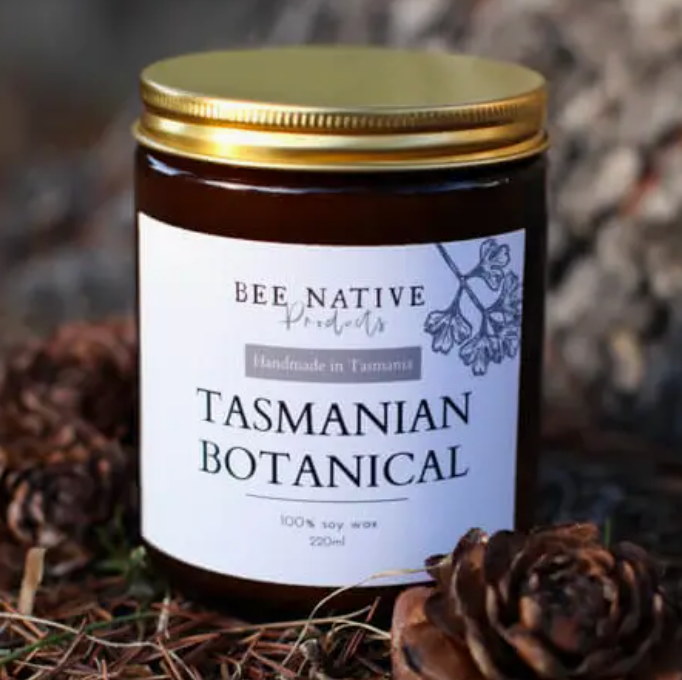 Tasmanian Botanical Candle - 220ml Amber Glass Jar