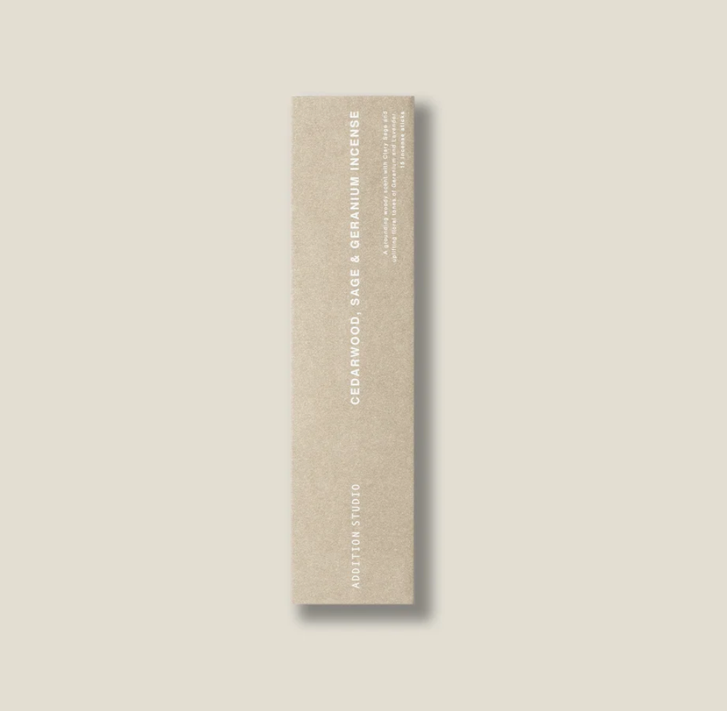 Cedarwood, Sage and Geranium Incense Envelope By Addition Studio