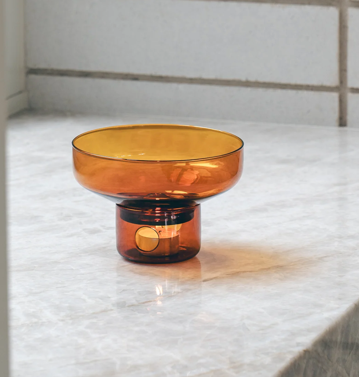 Amber Glass Essential Oil Burner by Studio Milligram