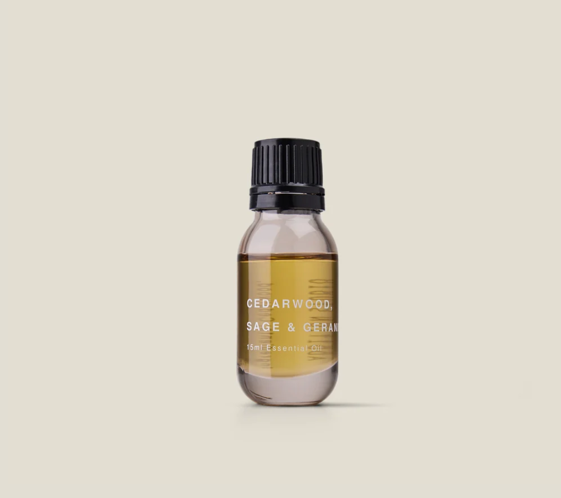 Cedarwood, Sage and Geranium Essential Oil 15ml by Addition Studio