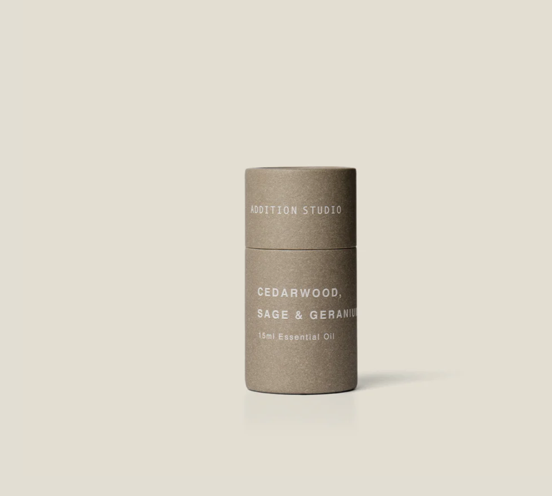Cedarwood, Sage and Geranium Essential Oil 15ml by Addition Studio