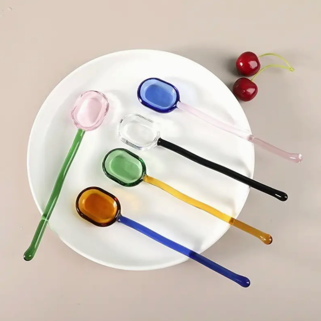 Coloured Glass Spoons