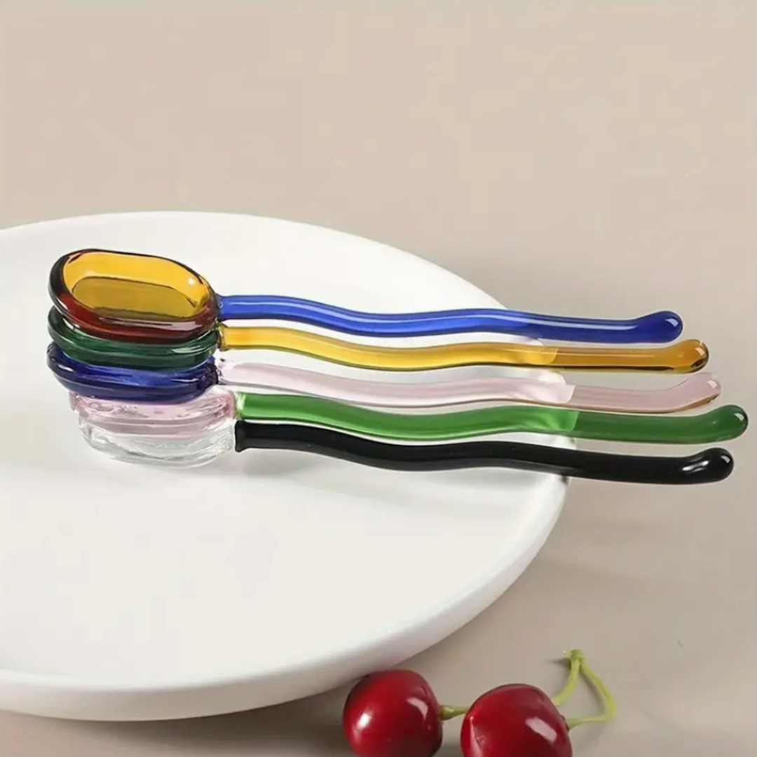 Coloured Glass Spoons